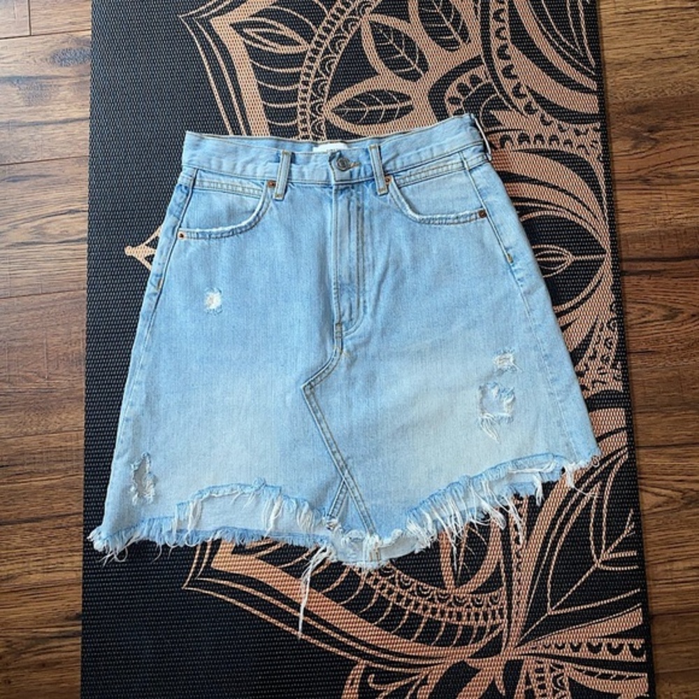 Zara denim mini skirt